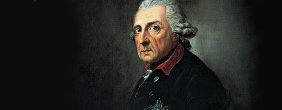 Friedrich ll. von Preussen im Alter von 68 Jahren.