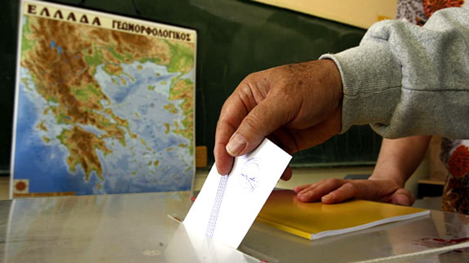 Was ist die Stimme wert? Ein Wahlbüro in Griechenland.