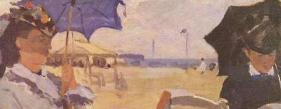 Claude Monet: Am Strand von Trouville (1870).