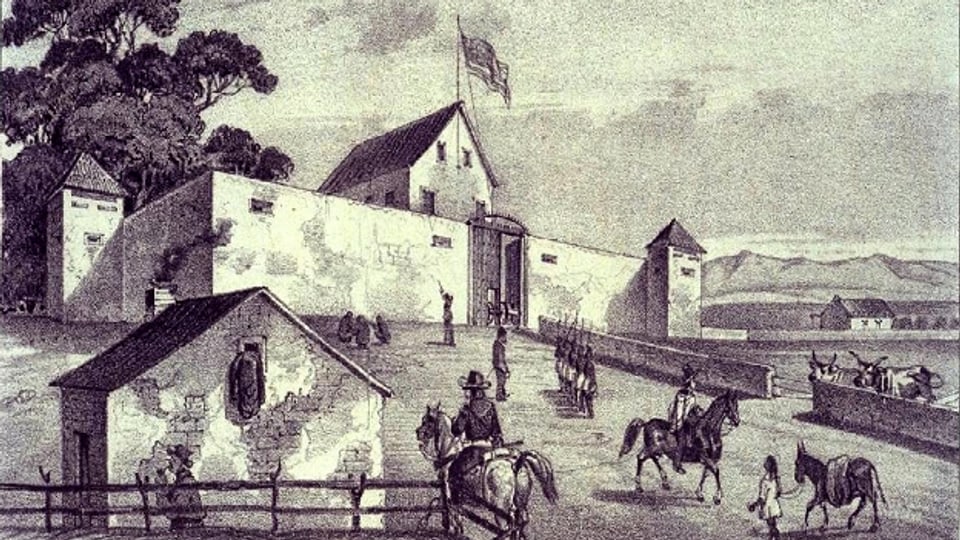 Sutters Fort in «New Helvetia», das er 1839 zu bauen begann.