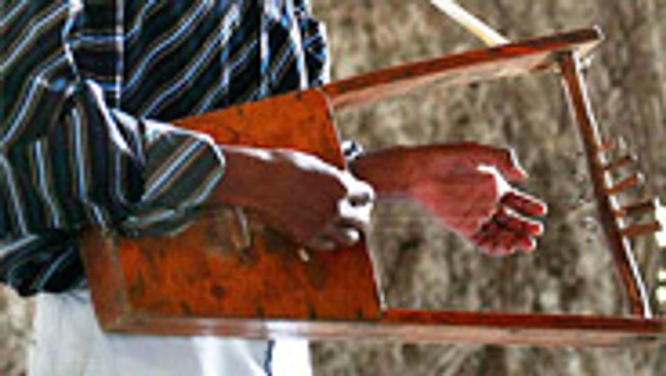 K\'ra, ein traditionelles Instrument gespielt in Äthiopien.
