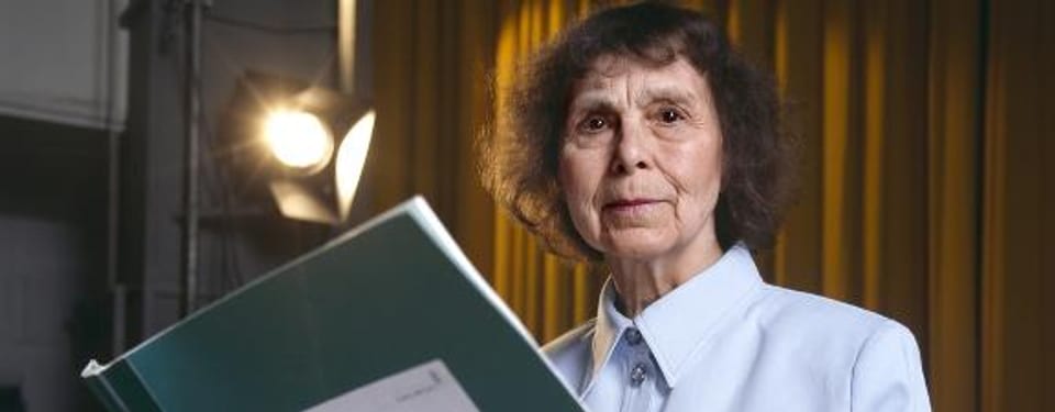 Sofia Gubaidulina bei einem Besuch in der Schweiz.