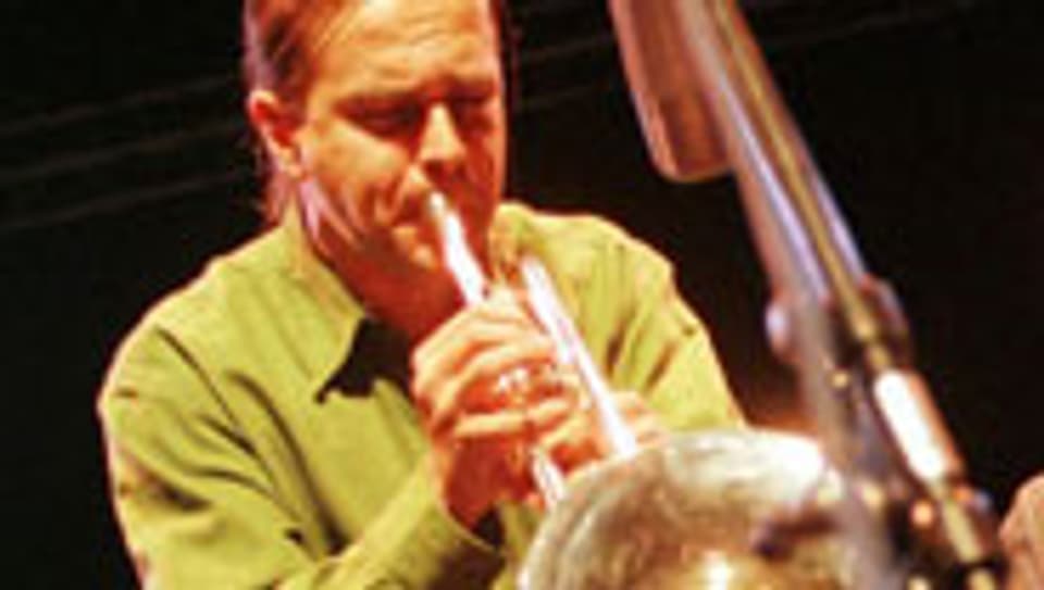 Balthasar Streiff bei einem «Stimmhorn»-Konzert, 1998.