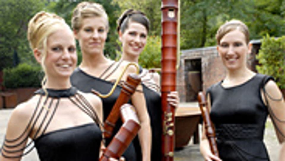 Die vier Blöckflötistinnen vom «Quartet New Generation».