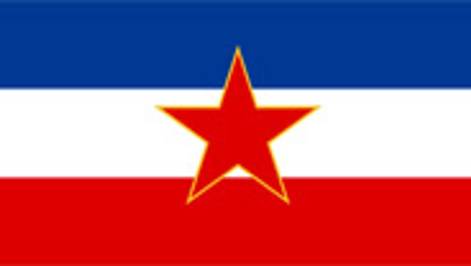 Gibt es nicht mehr: Die Flagge von Jugoslawien.