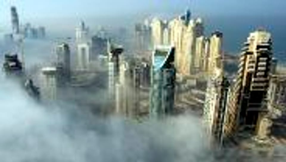 Die Wolkenkratzer von Dubai.