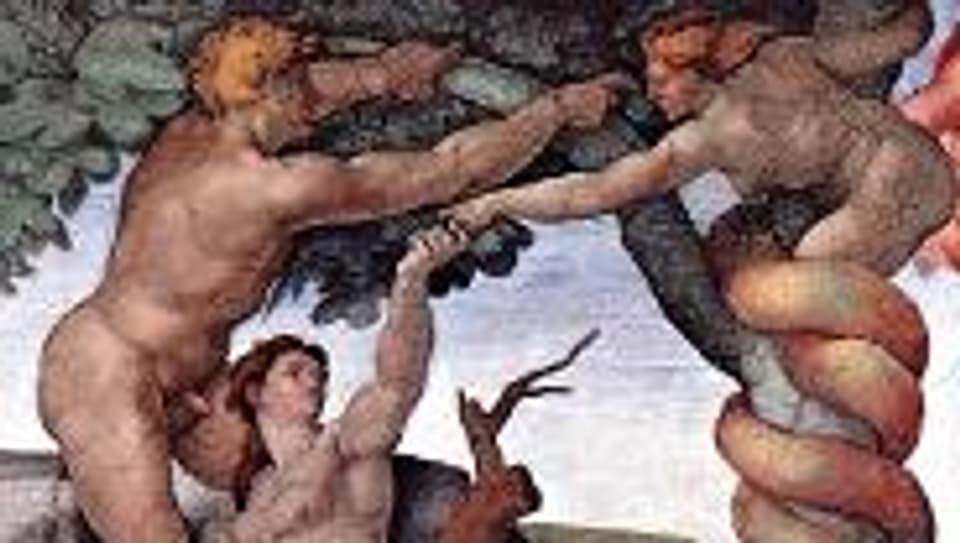 Ausschnitt aus Michelangelos «Sündenfall und Vertreibung aus dem Paradies».