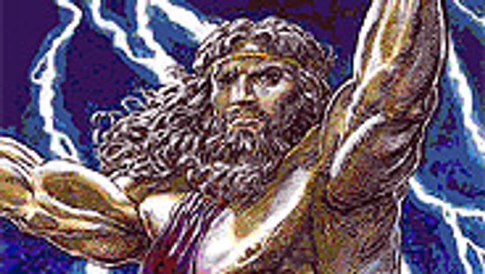 Die Griechen bildeten ihr Götter gern ab: Zeus, der Blitzeschleuderer.