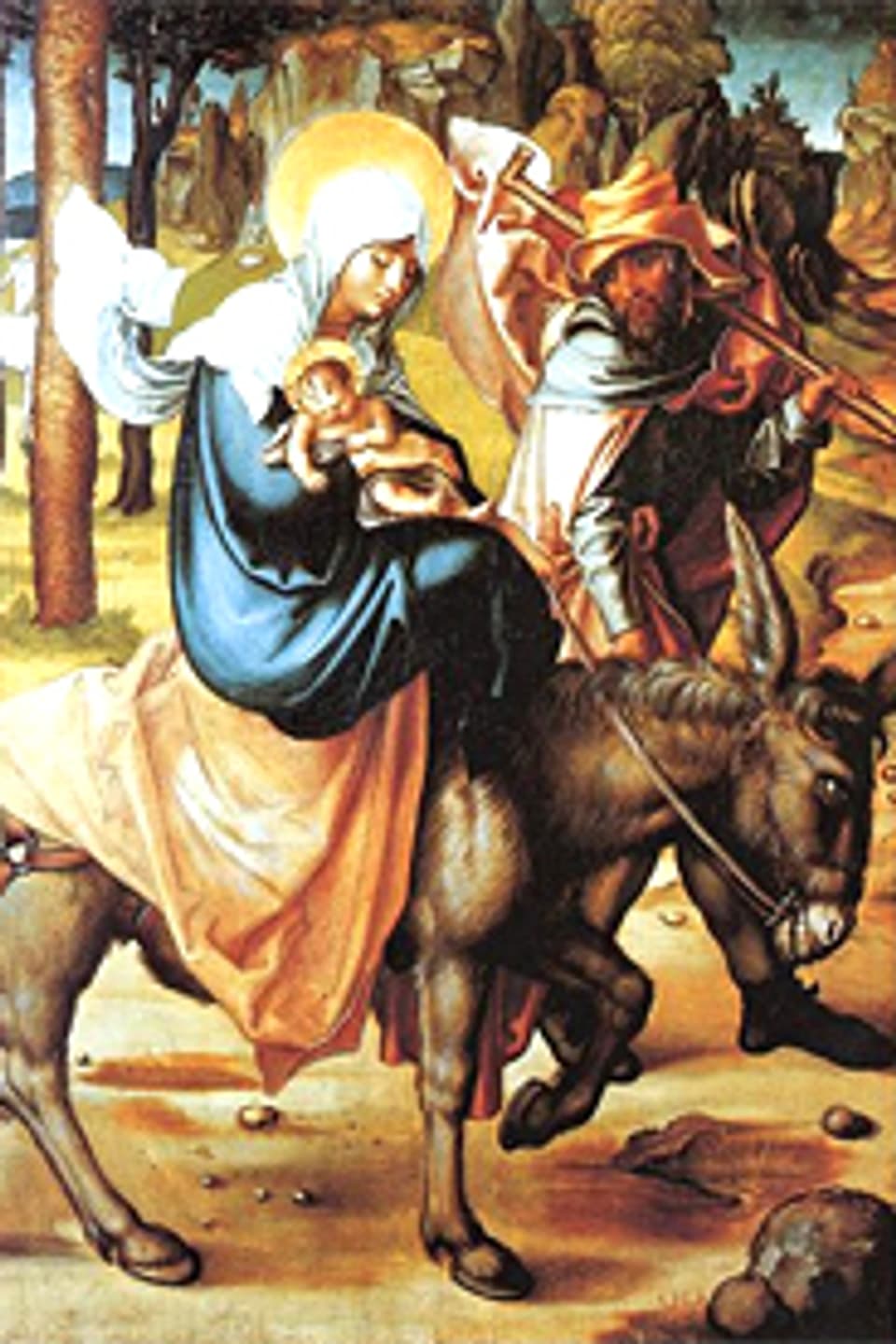 Josef und Maria mit Esel: Gemälde von Albrecht Dürer.
