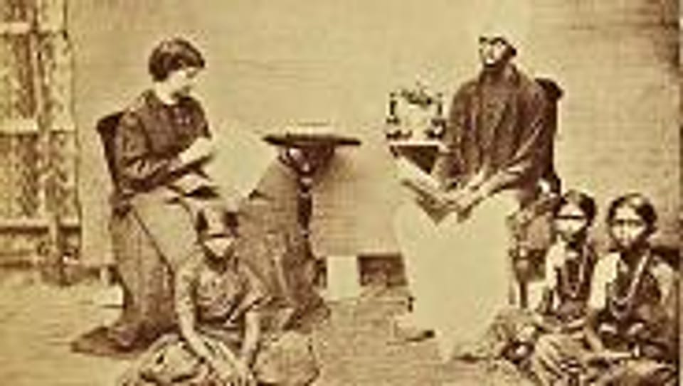Missionarin in Indien (um 1870)