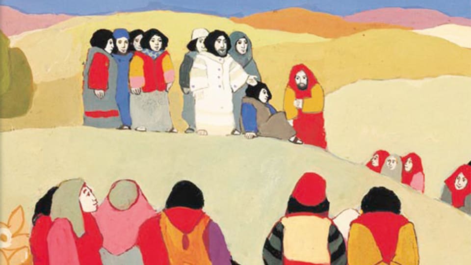 Ausschnitt aus dem Cover von Kees de Korts «Die grosse Kinderbibel».