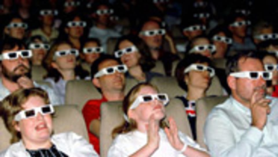 Die Brille der Zukunft? Zuschauer in einem 3D-Film.