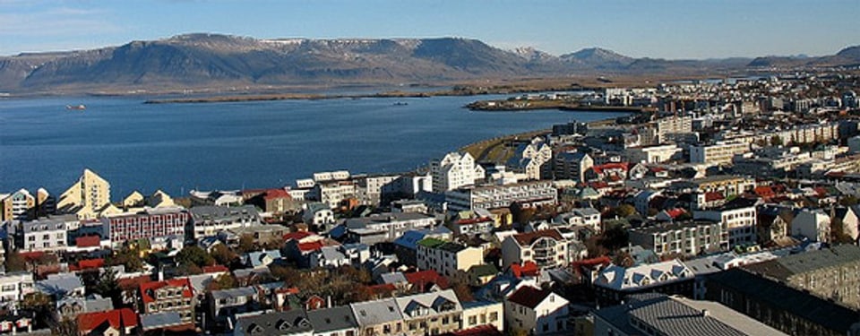 Blick auf Reykjavik.