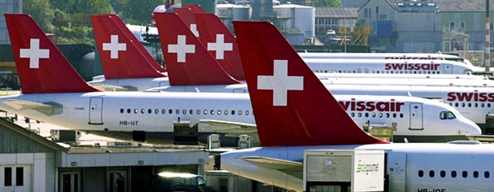 Weltbekannt: Das letzte Logo der Swissair - in Gebrauch bis 2002.