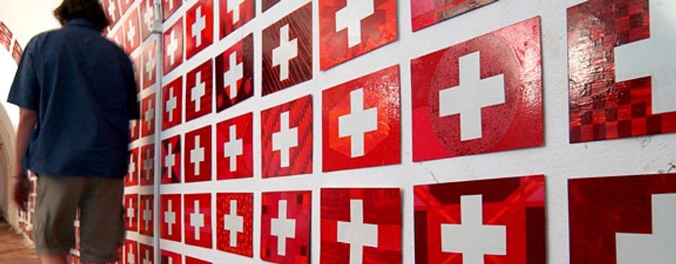 Wie viel Kultur braucht die Schweiz? Kunstprojekt des Westschweizers Laurent Veuve.