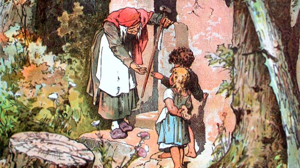 Hänsel and Gretel. Darstellung von Alexander Zick (1845 - 1907).