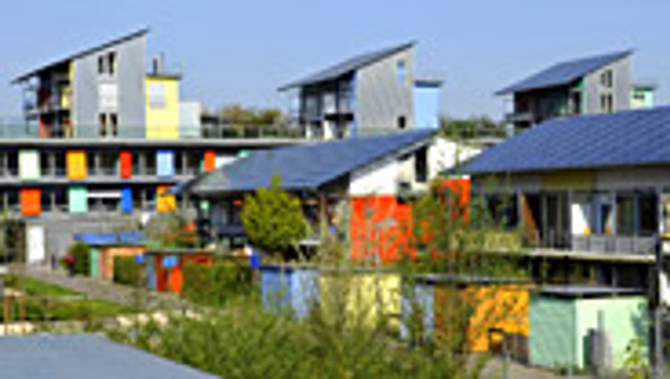 Solarsiedlung im Freiburger Stadtteil Vauban: Sie gilt als weltweit anerkanntes Beispiel nachhaltiger Stadtentwicklung.