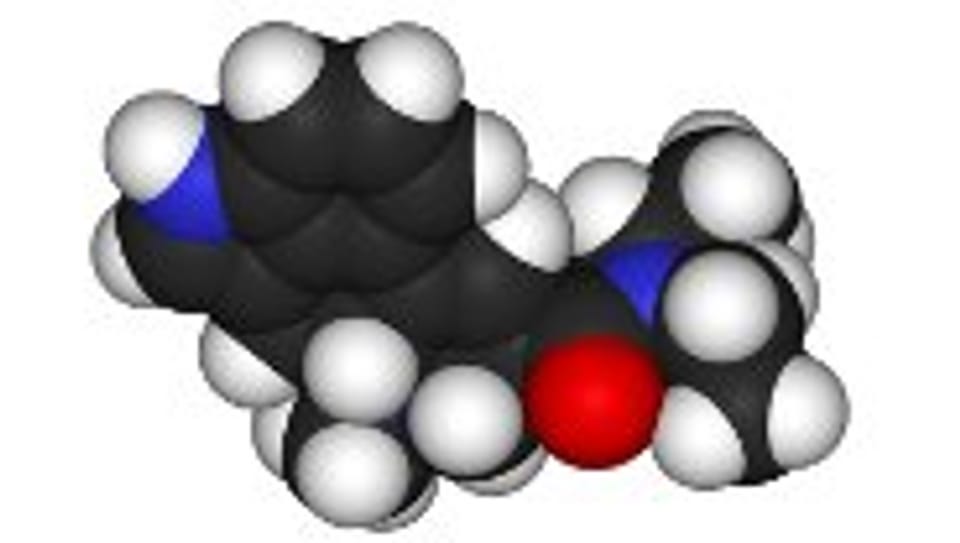 3D-Darstellung des LSD-Moleküls.