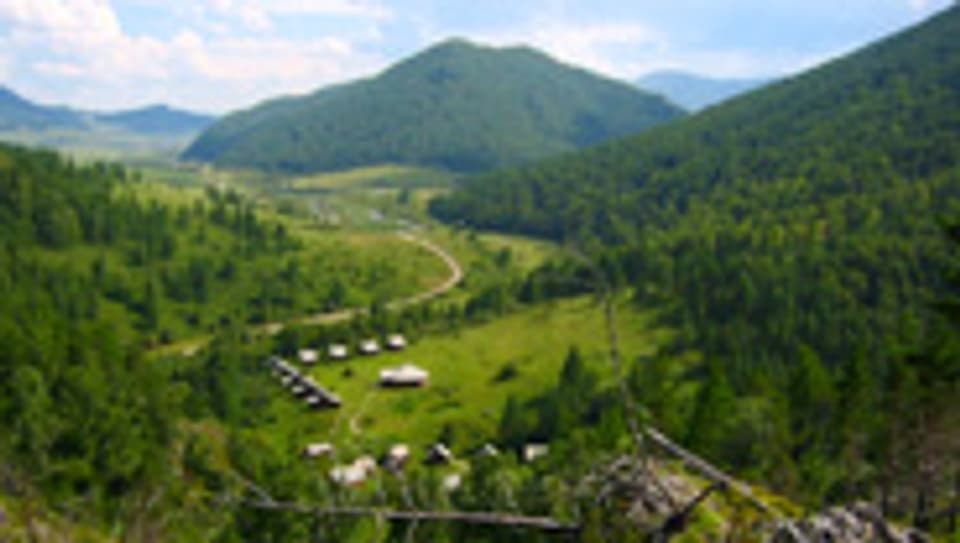 Ort des Fundes: die Grabungsstätte in den Altai Bergen, Südsibirien.