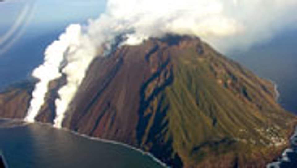 Vulkan Stromboli: Drei Viertel liegt unter Wasser.