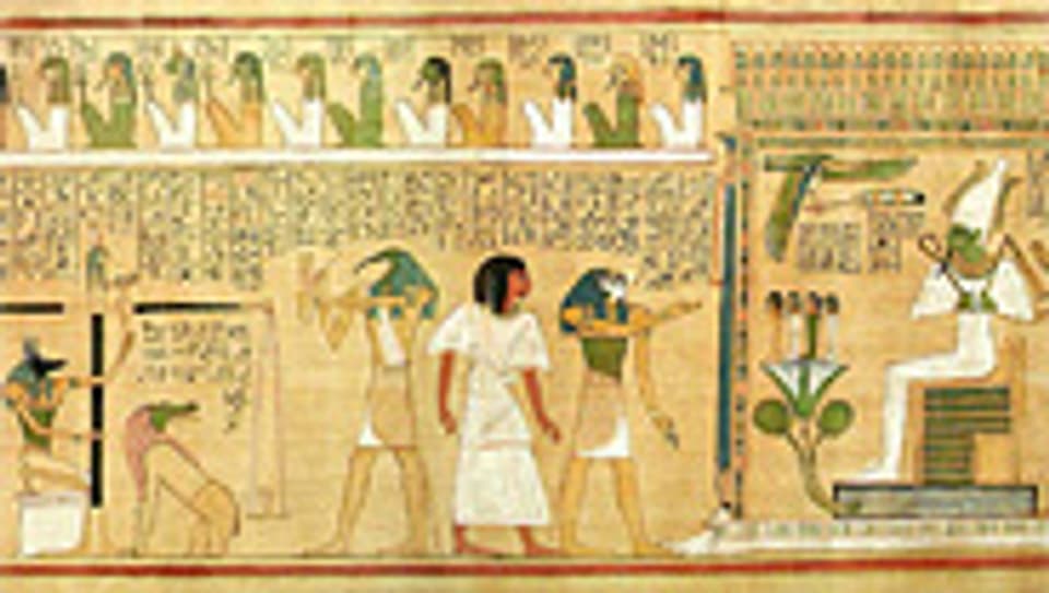 Ausschnitt aus einem ägyptischen Totenbuch.