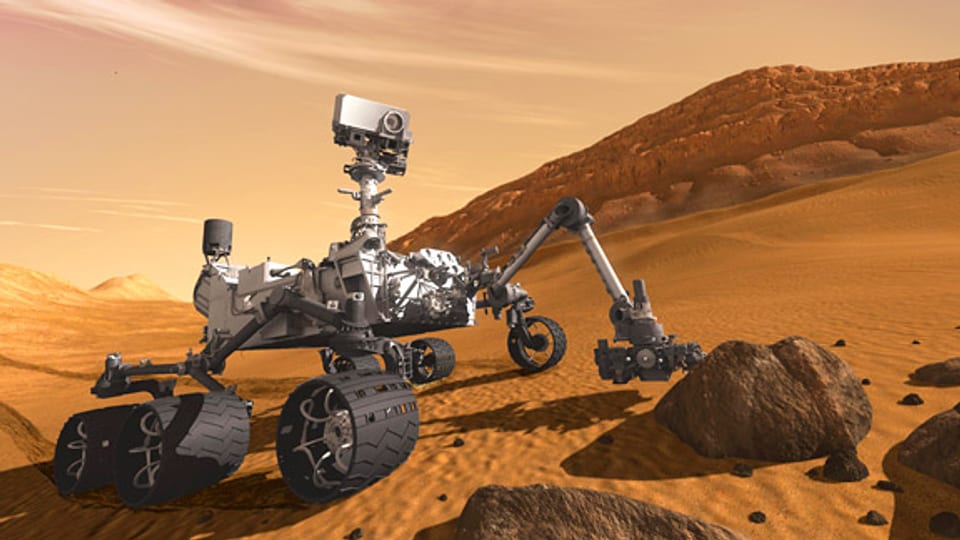 Arbeiten auf dem Mars: Visualisierung des «Curiosity»-Gefährts.