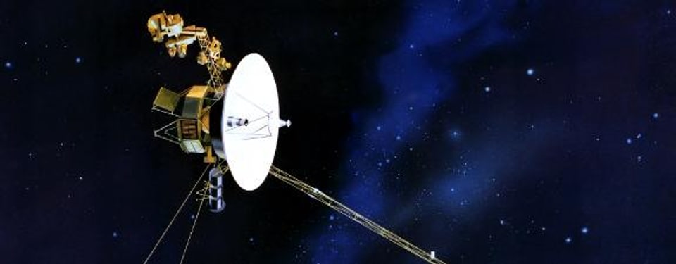 Die Voyager 1 auf ihrem endlosen Flug im All.