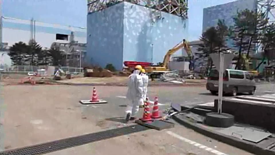 Aufräumarbeiten beim havarierten Atomkraftwerk Fukushima Daiichi.