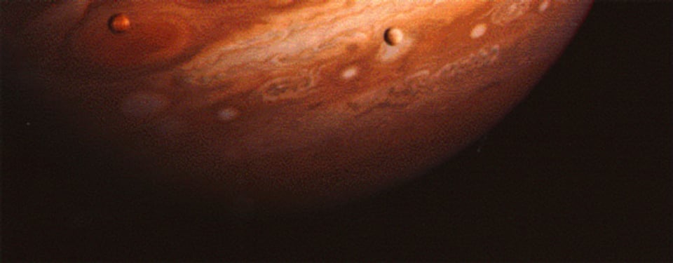 Eine Voyager-Aufnahme von Jupiter aus dem Jahr 1979. Zusammen haben die beiden Sonden über 50 000 Bilder des Planeten gemacht.