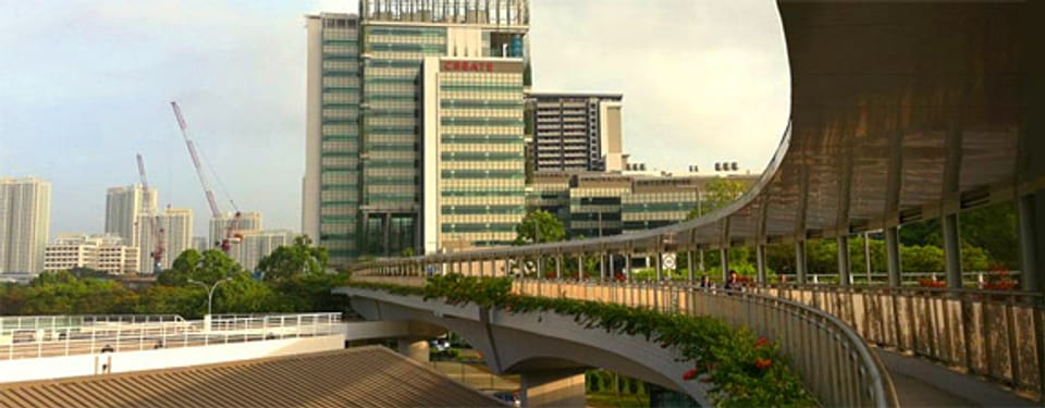 Im 16-stöckigen Create Tower ist das Centre for Global Environmental Sustainability (SEC) der ETH Singapur untergebracht.