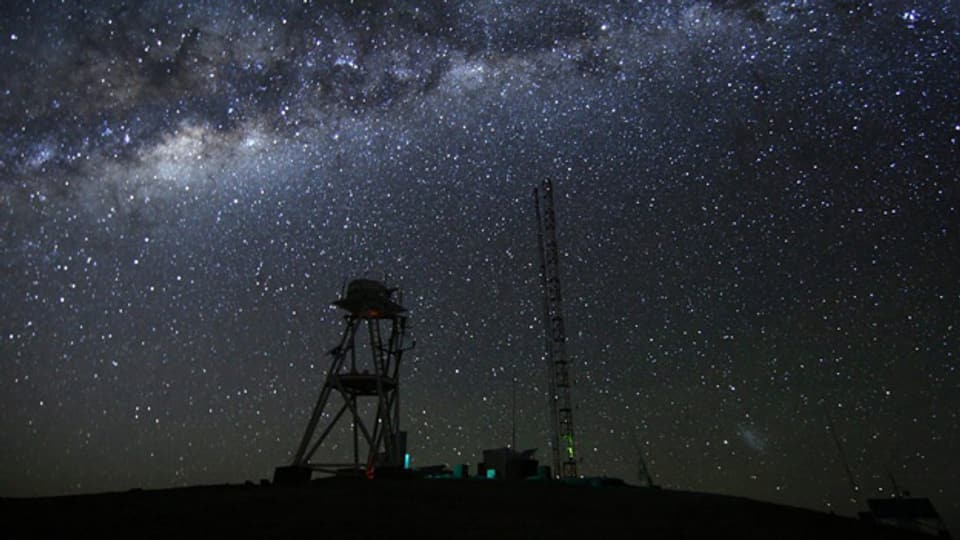 Teleskop in der Atacama Wüste in Chile.