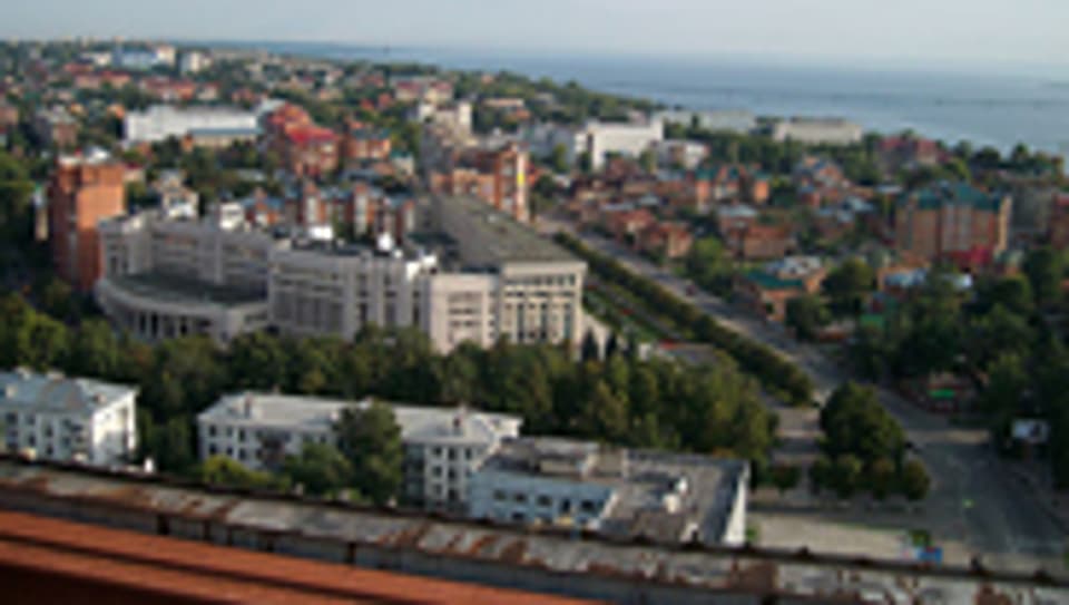 Uljanovsk: Blick vom Stadtzentrum über die Wolga.