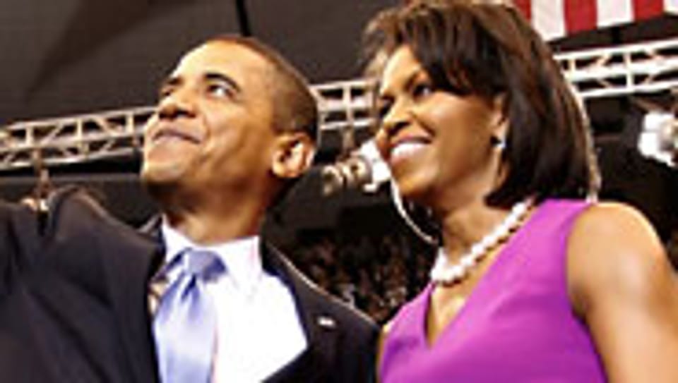 Barack Obama mit seiner Frau Michelle.
