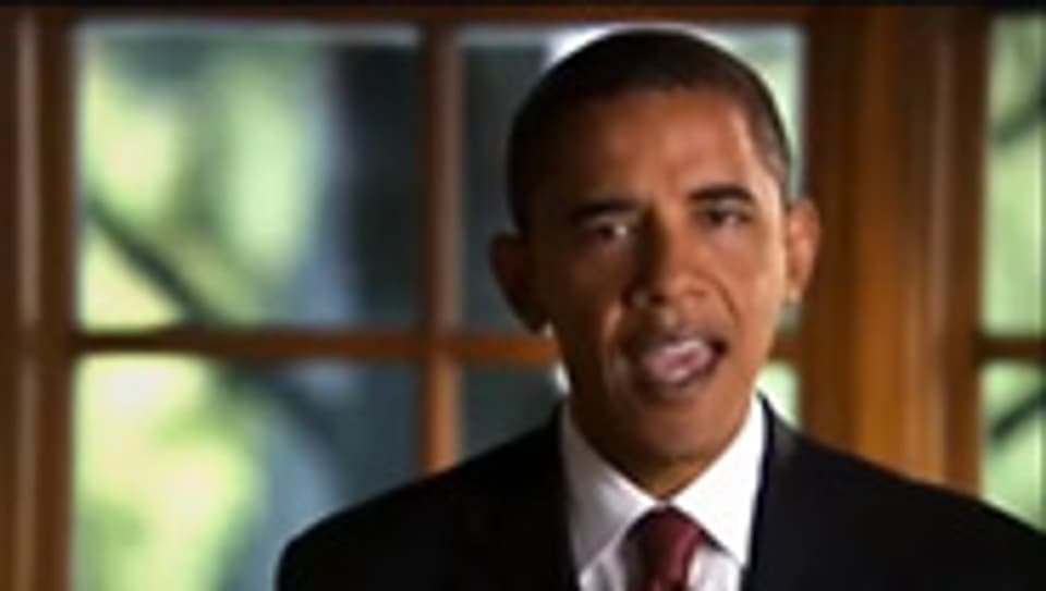 US-Präsidentschaftskandidat Barack Obama im Werbespot.