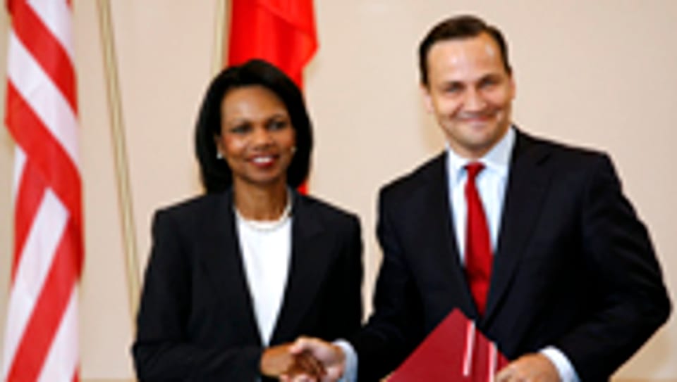 Condoleezza Rice und ihr polnischer Amtskollege Radoslaw Sikorski.