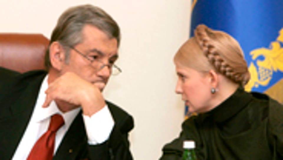 Keine gemeinsamen Ziele mehr: Julia Timoschenko und Viktor Juschtschenko.