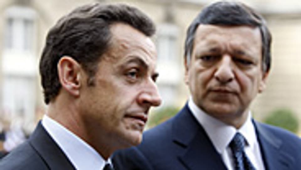 EU-Ratspräsident Sarkozy und EU-Kommissionspräsiden Barroso.