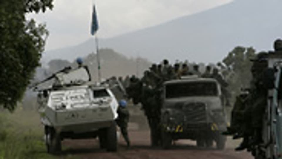 Uno-Truppen unterstützen die kongolesische Armee.