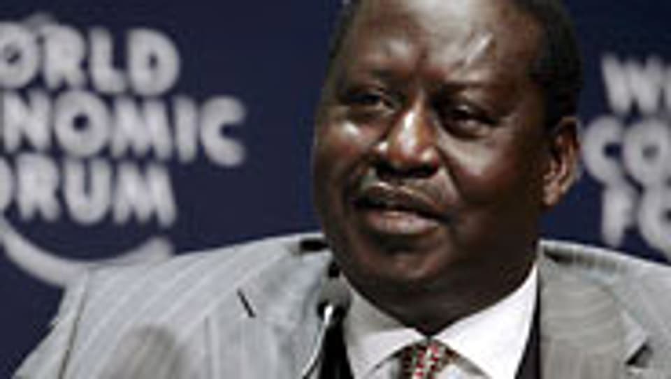 Raila Odinga am Wirtschaftsforum in Kapstadt.