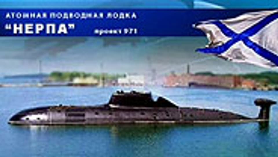 Das U-Boot wird am russischen TV gezeigt.