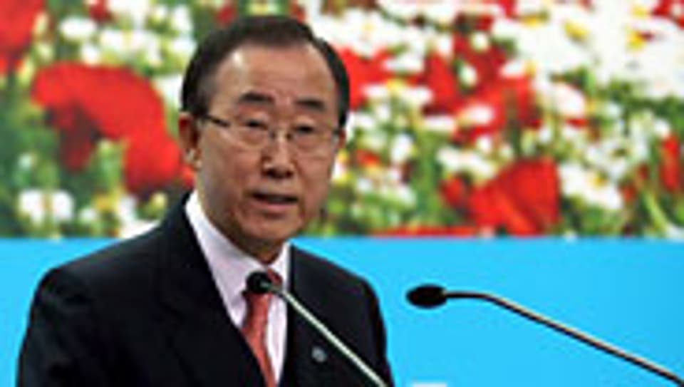 Ban Ki Moon auf der Uno-Klimakonferenz in Posen.