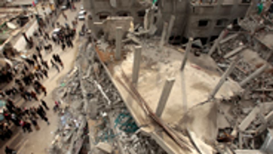 Zerstörte Moschee in Gaza-Stadt.
