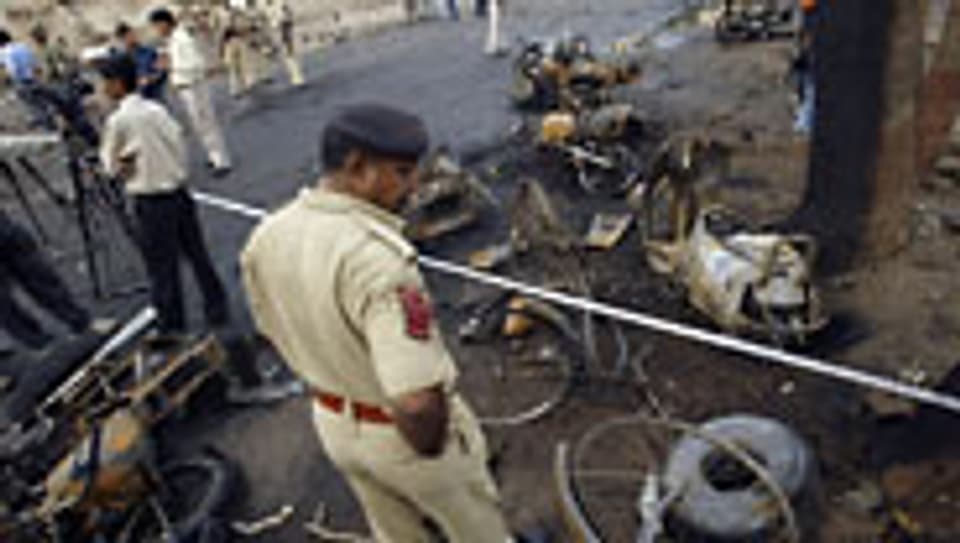 Bombenanschlag in der westindischen Stadt Ahmadabad.