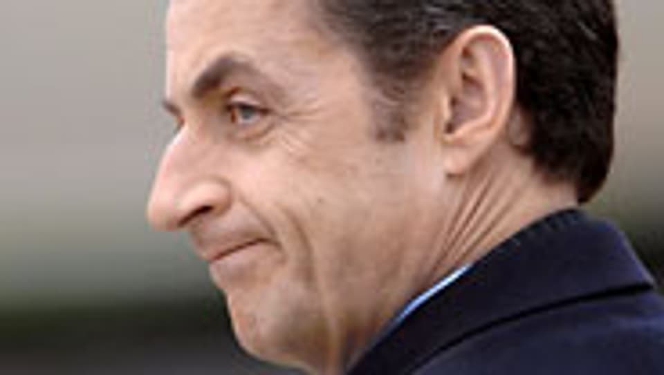 Nachdenklicher Nicolas Sarkozy.