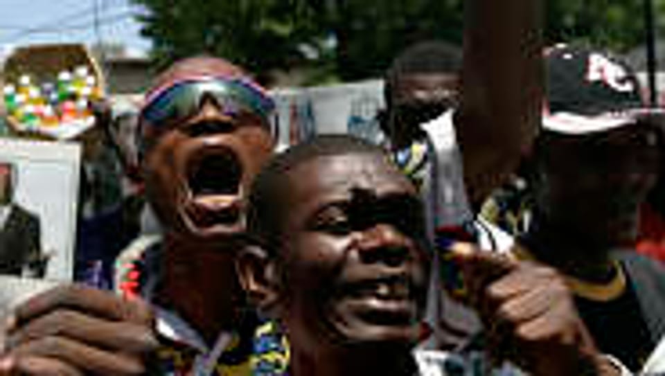 Proteste gegen Hunger in Haiti.