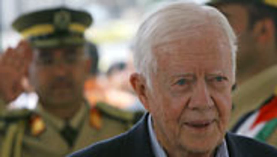 Jimmy Carter auf umstrittener Nahost-Reise.