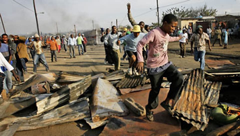 Welle der Gewalt in Johannesburg.