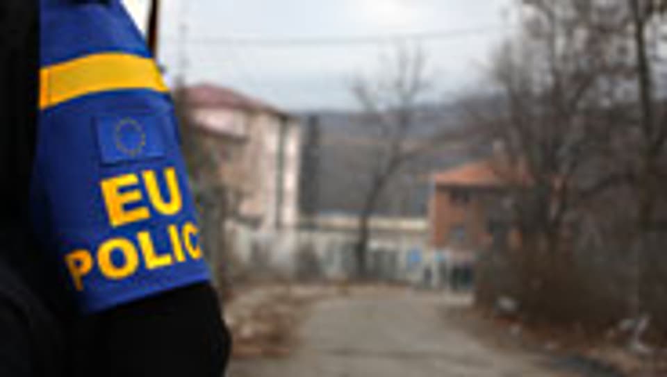 EU-Polizist in Kosovo.