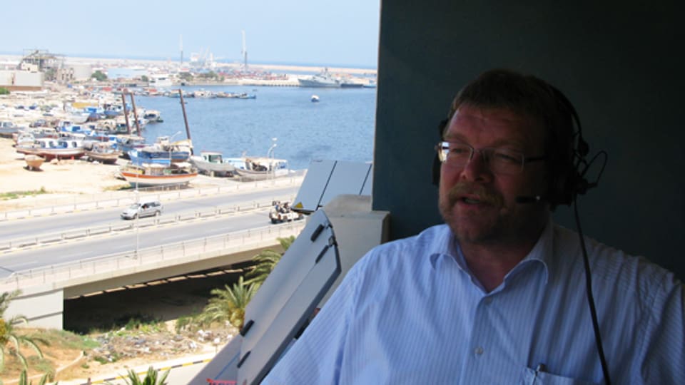 DRS-Sonderkorrespondent Daniel Voll in Benghazi.