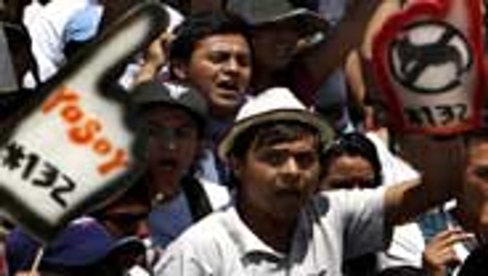 Demonstrierende Studenten in Mexiko